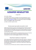 Uzwater Newsletter August 2015 (in English)